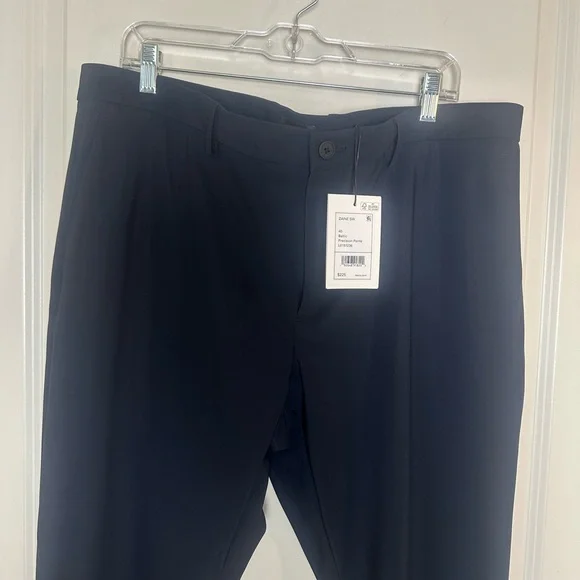 NEW Theory Zaine Precision Ponte in Baltic Deep Navy Straight Leg Pants, Size 40